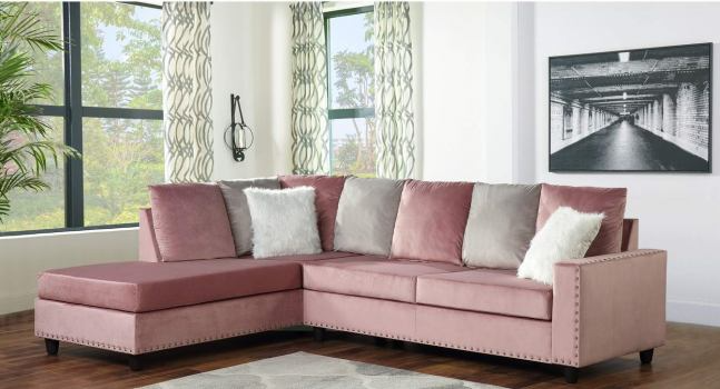 Madonis 3187 Reversible Velvet Sectional