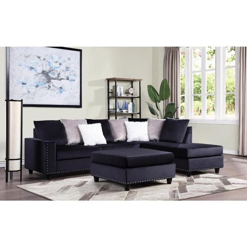 Madonis 3187 Reversible Velvet Sectional