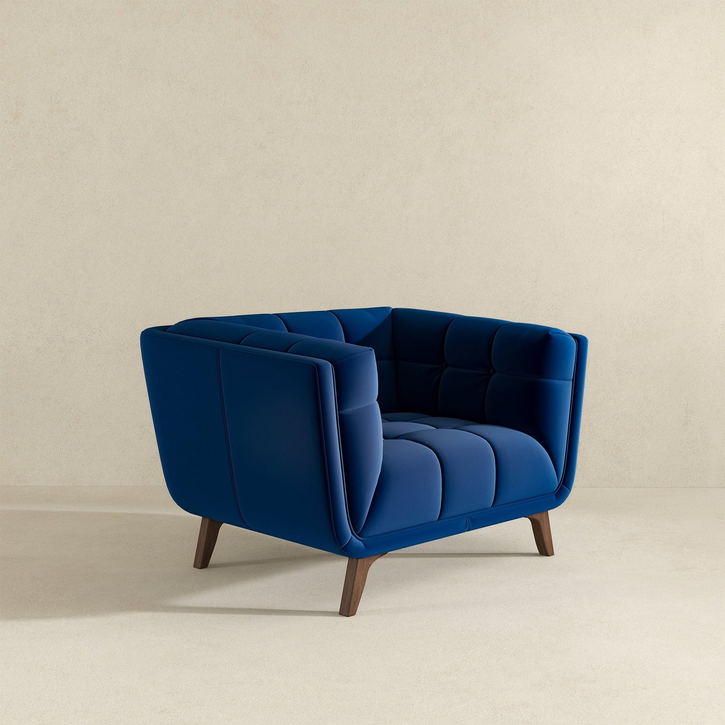 Addison Lounge Chair(Dark Blue Velvet)