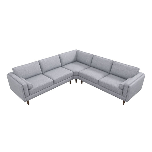 Amber Light Grey Corner Sectional Sofa