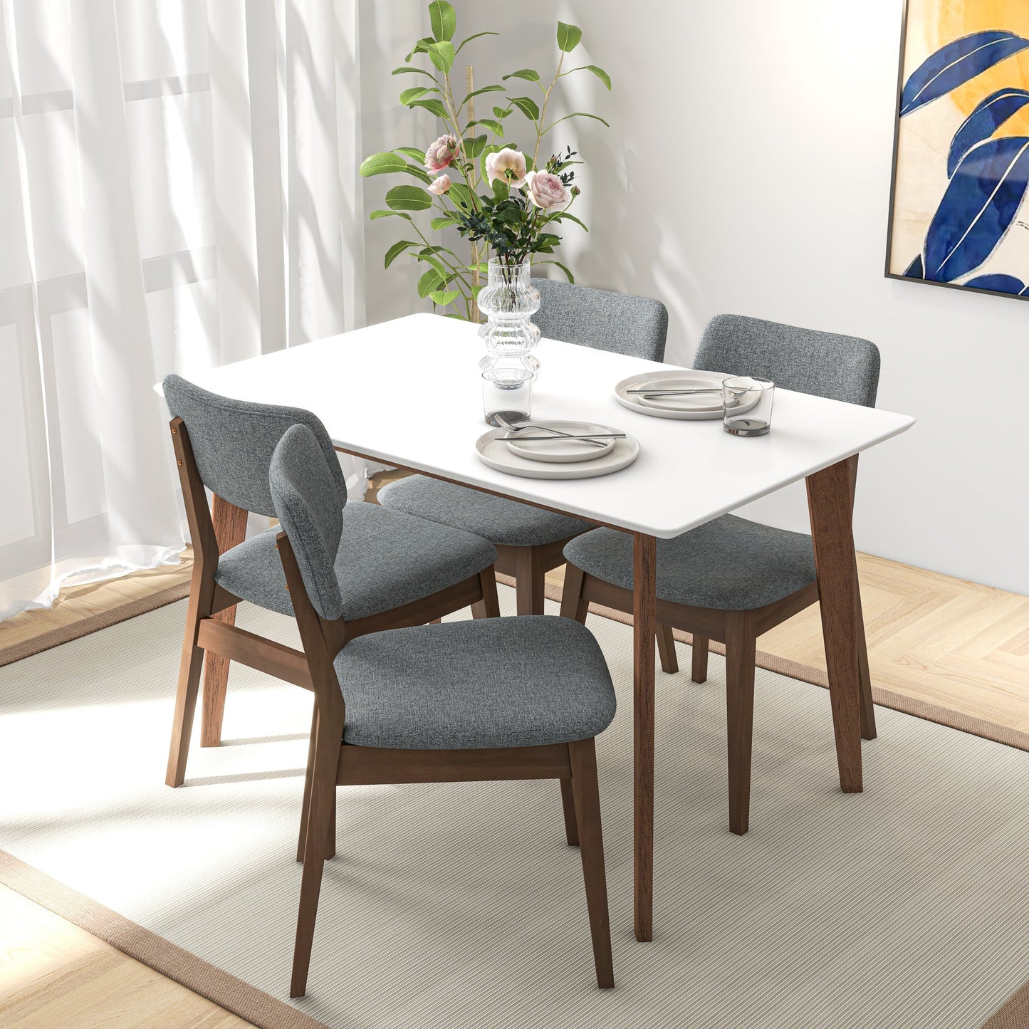 Carlos White Small Dining Table