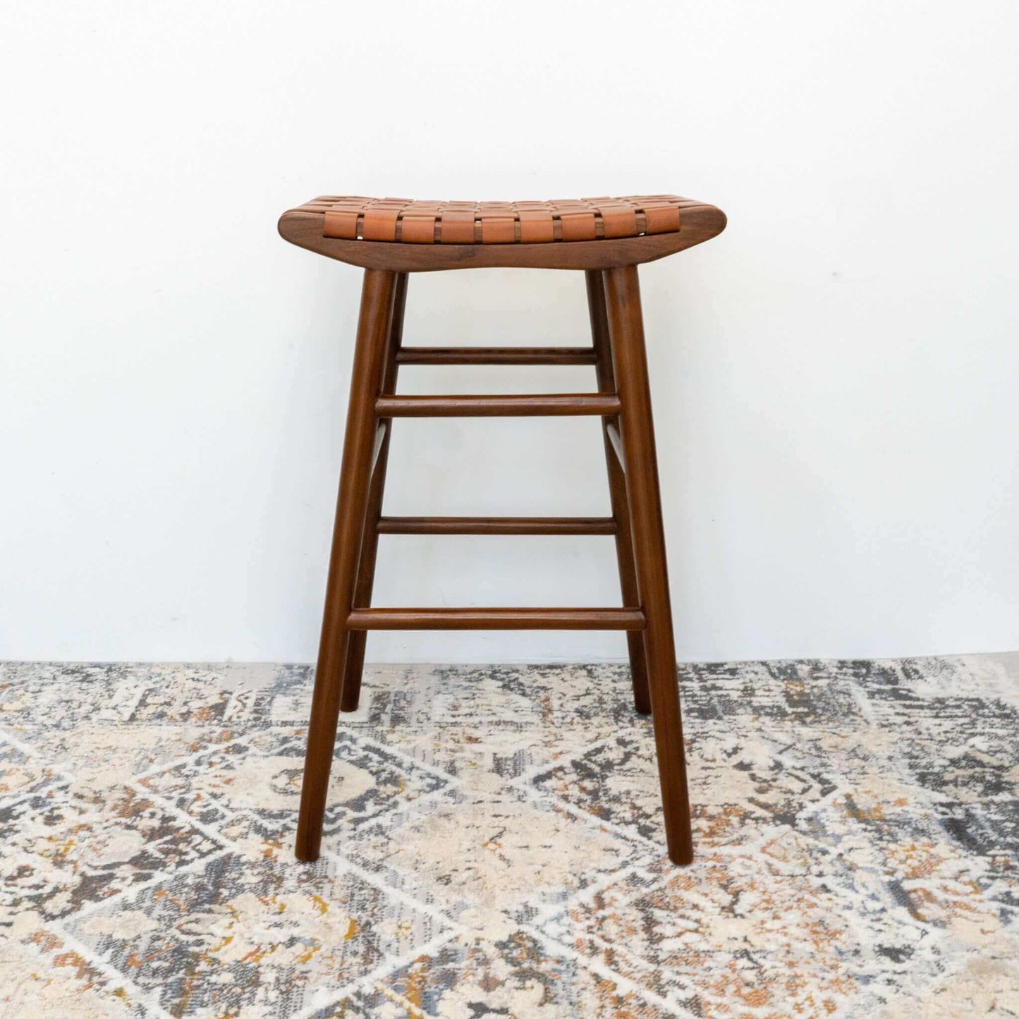 Maya 30" Genuine Leather Stool In Tan