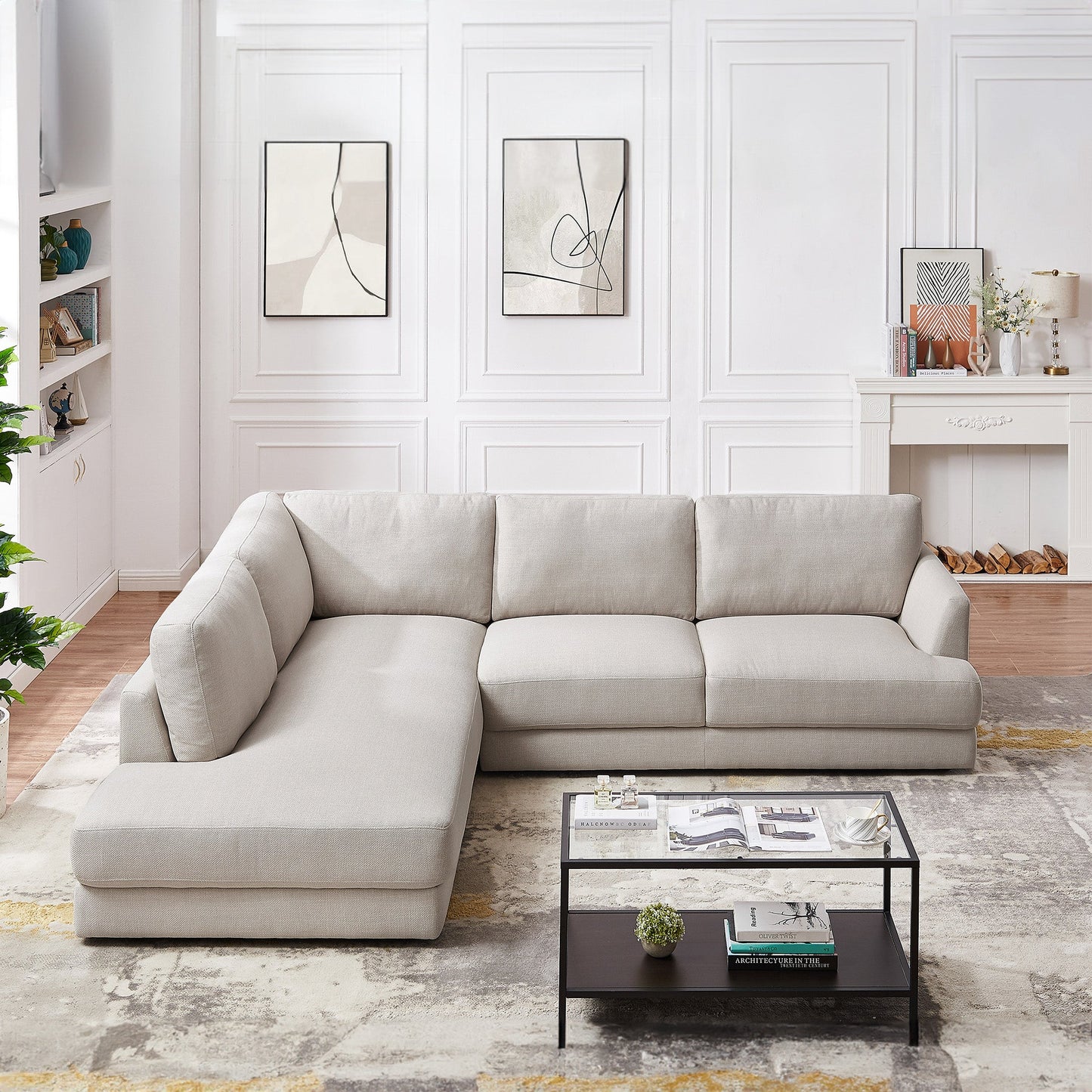 Glander  Cozy Sectional Sofa Left Facing