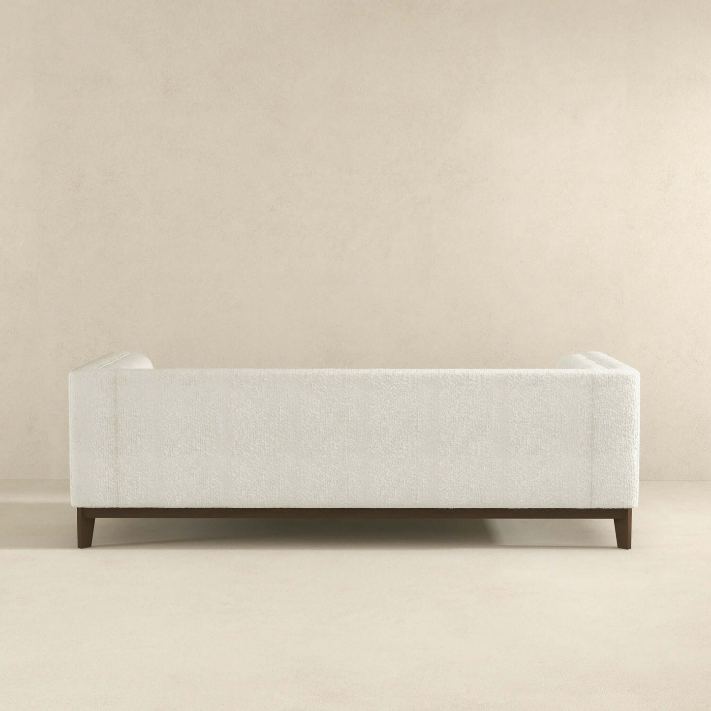 Melissa Mid-Century White Boucle Modern Sofa