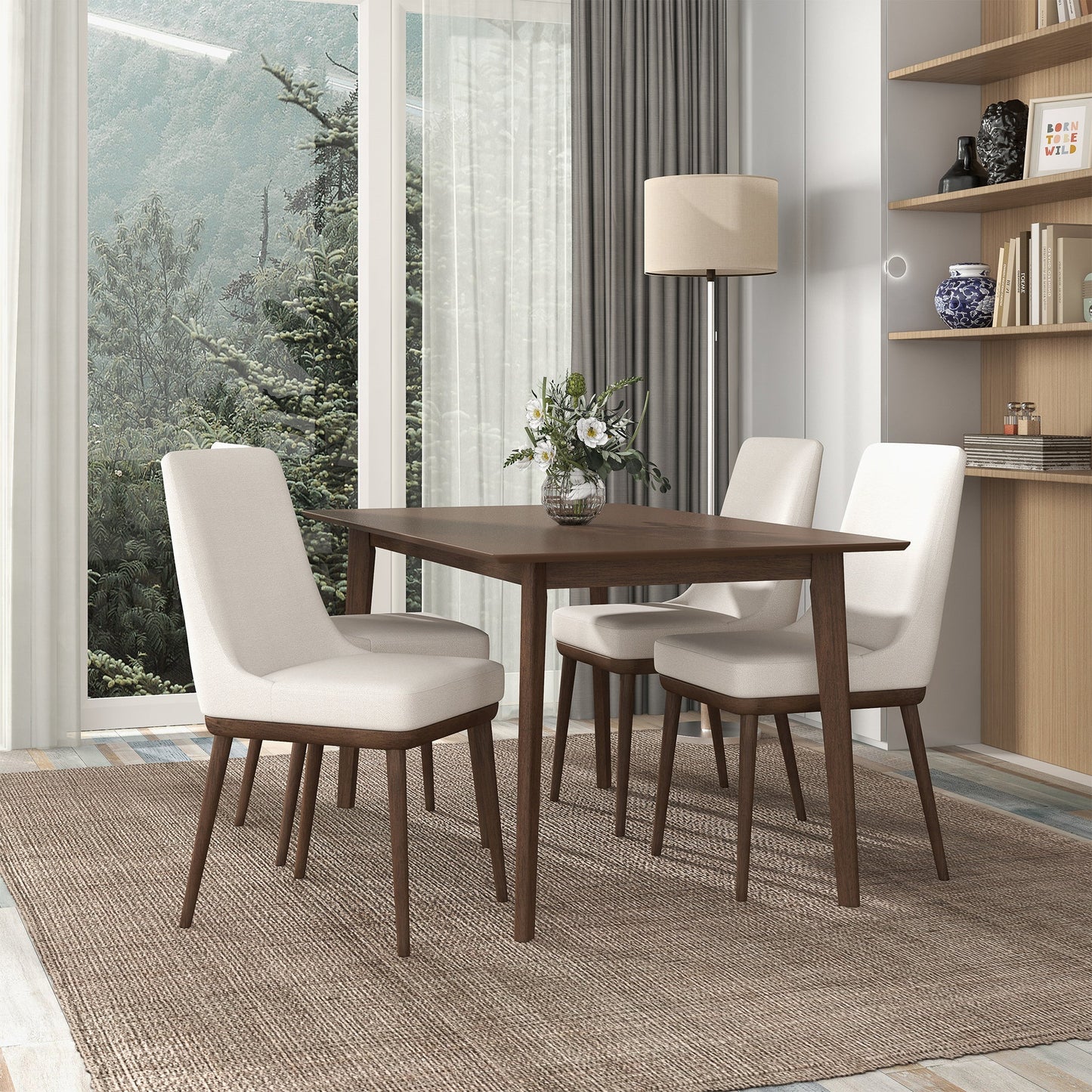 Kate Beige Fabric Dining Chair (Set Of 2)