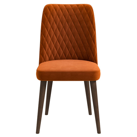 Katie  Burnt Orange Velvet Dining Chair (Set Of 2)