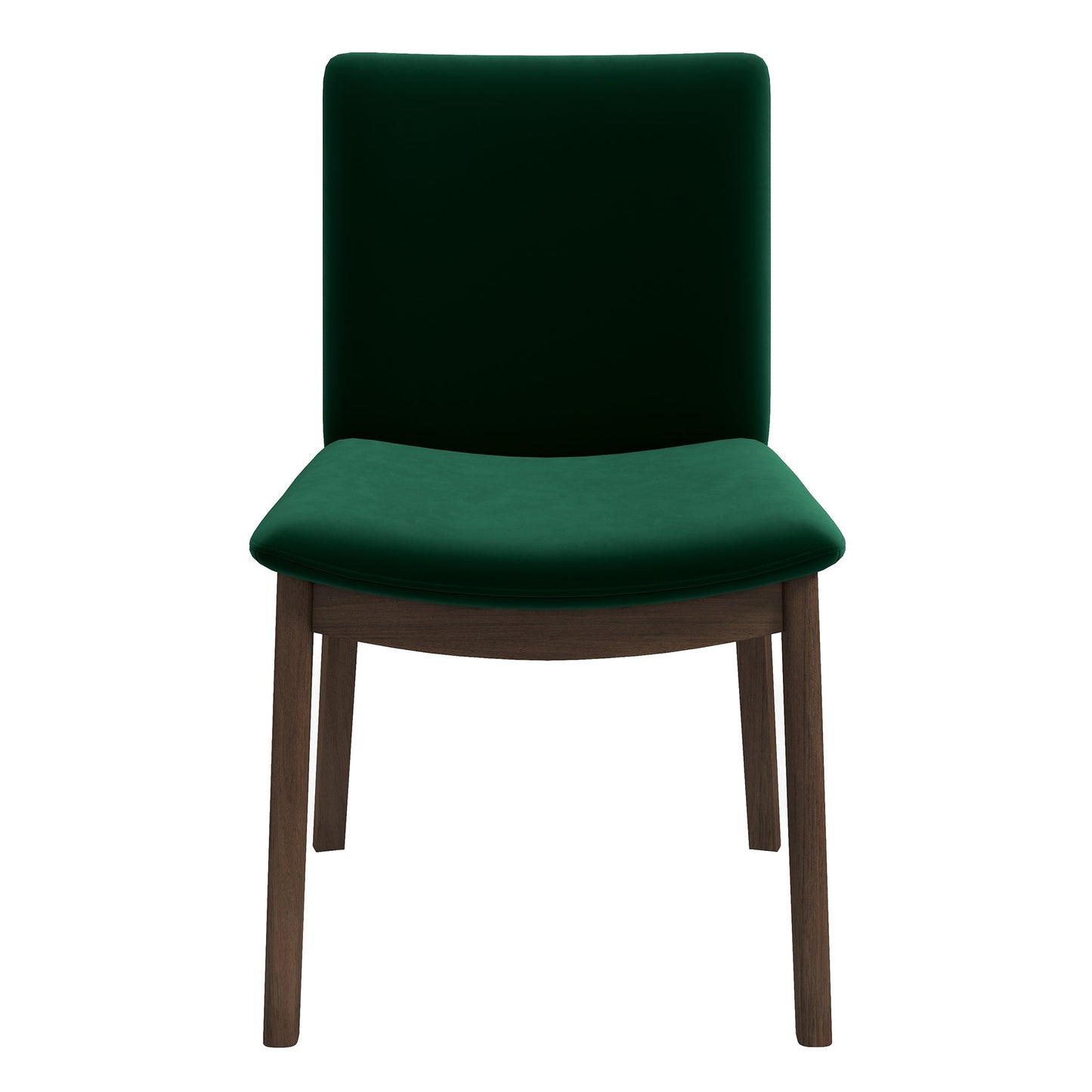 Laura  Green Velvet Solid Wood Dining Chair (Set Of 2)