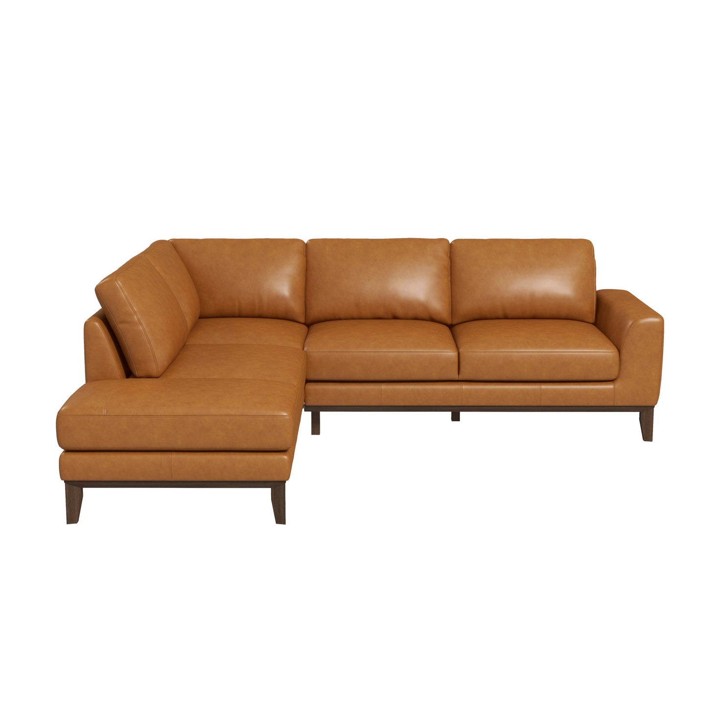 London  Leather Sectional Sofa Left Facing