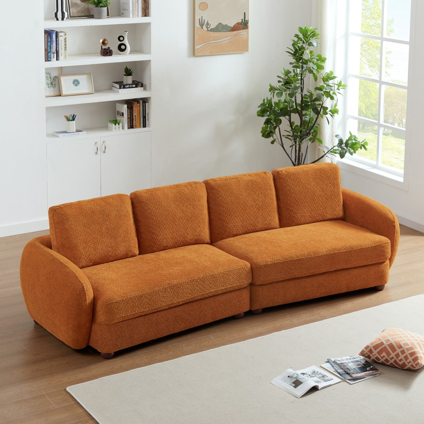 Paton  114.5'' Boucle Fabric Sofa