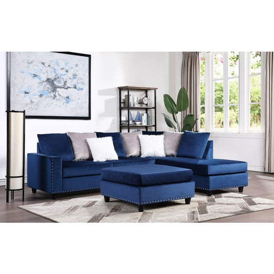 Madonis 3187 Reversible Velvet Sectional