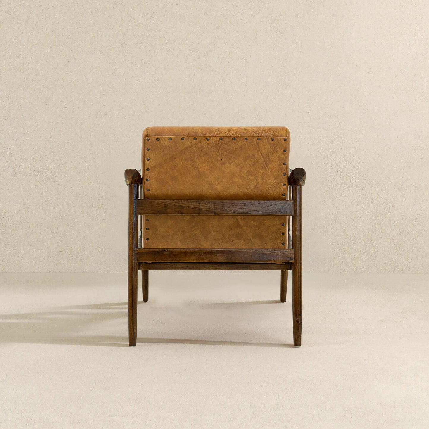 Brandon  Antique Tan Leather Lounge Chair