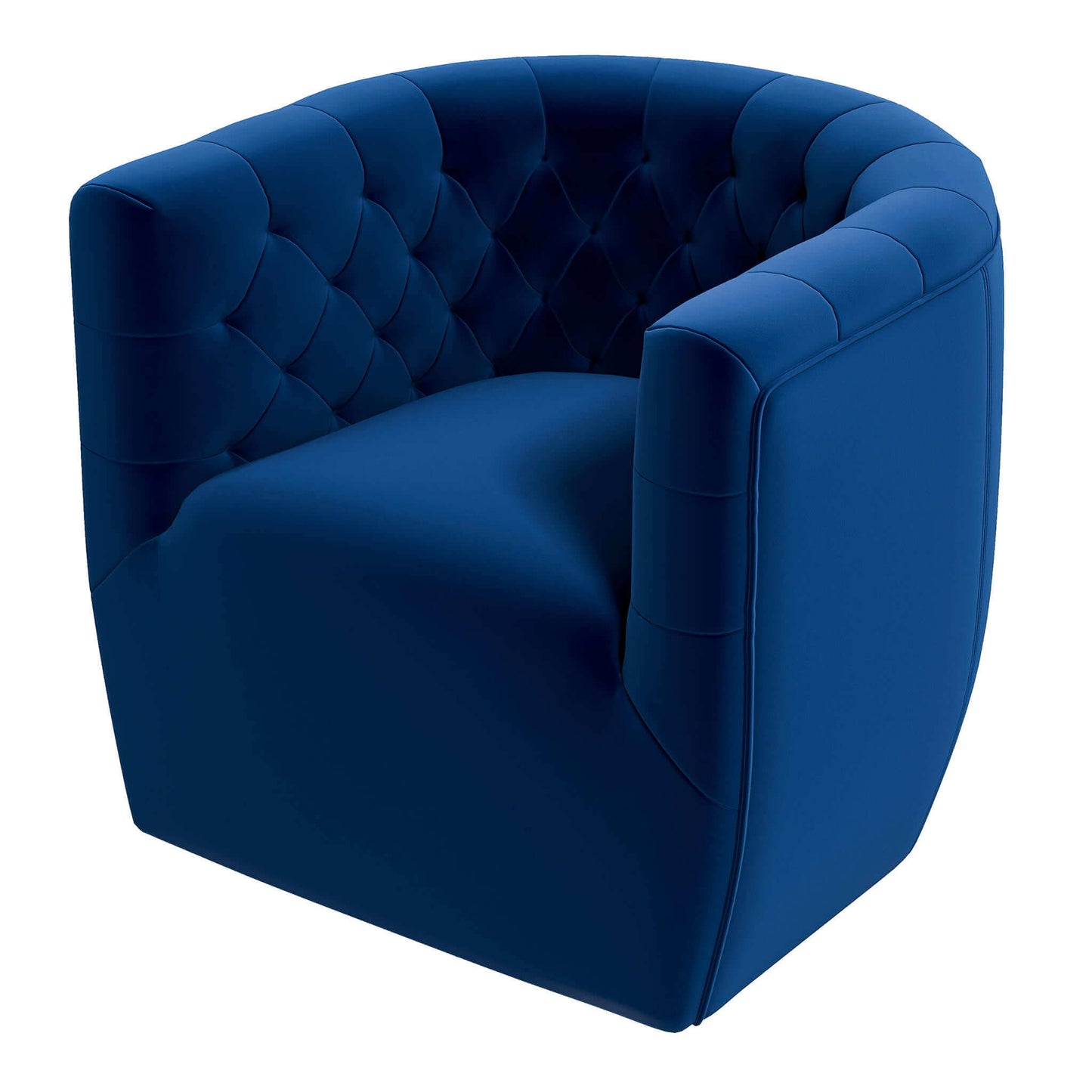 Delaney  Dark Blue Velvet Swivel Chair