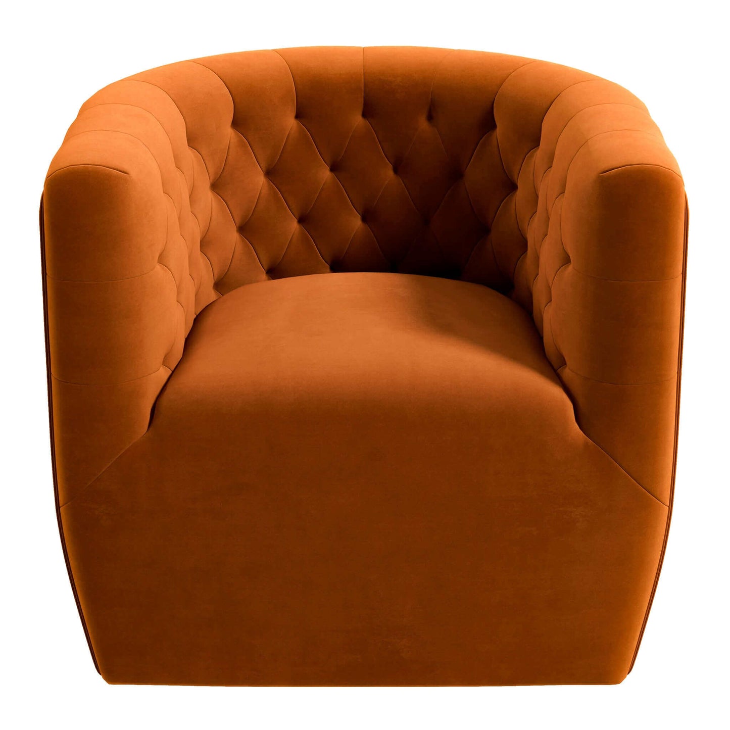 Delaney  Burnt Orange Velvet Swivel Chair