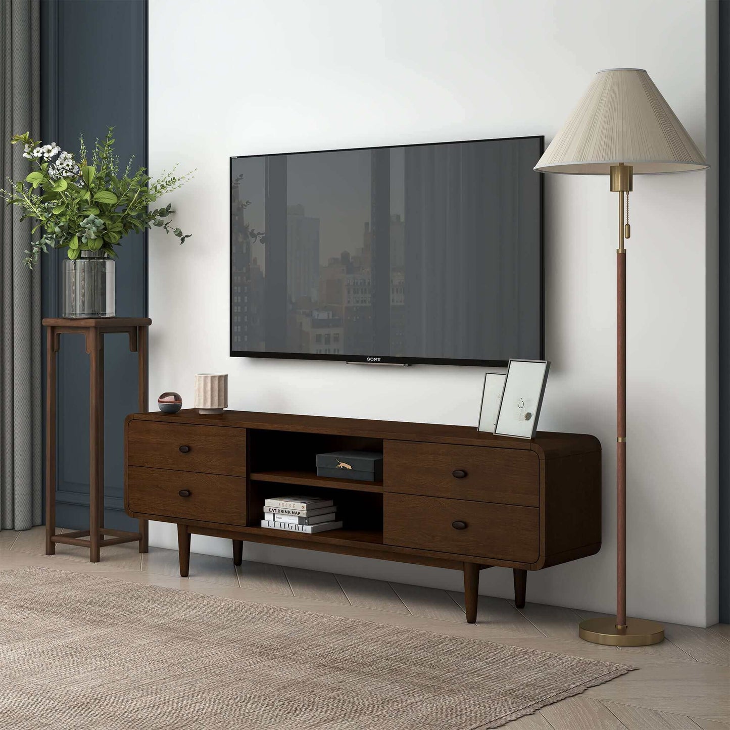 Alexa Mid Century Modern Style TV Stand