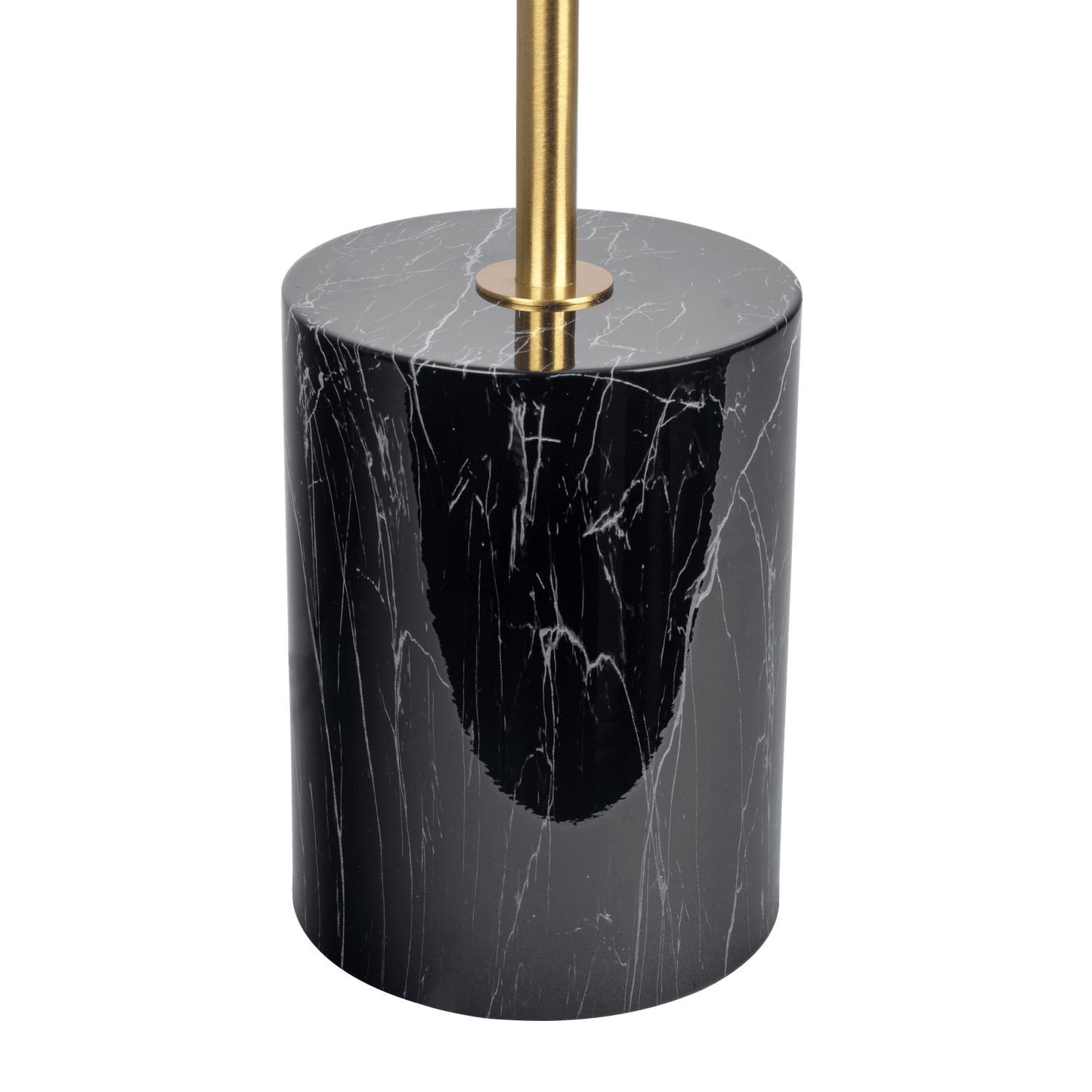 Nova Hydro Black Table Lamp with On/Off Switch Double Lamp with Faux Marble Base - West Lamp