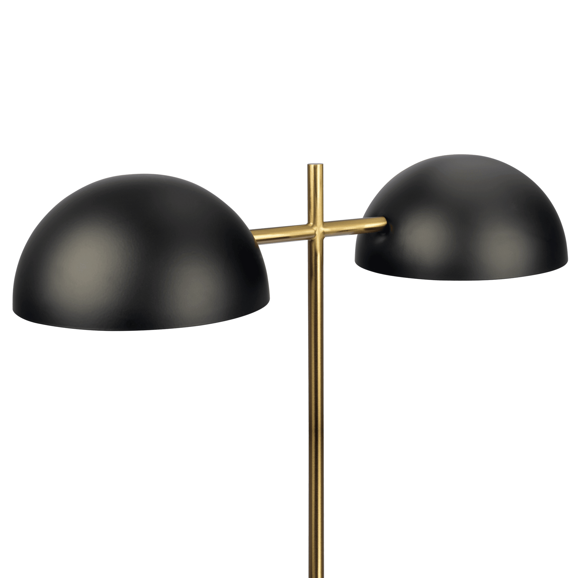 Nova Hydro Black Table Lamp with On/Off Switch Double Lamp with Faux Marble Base - West Lamp