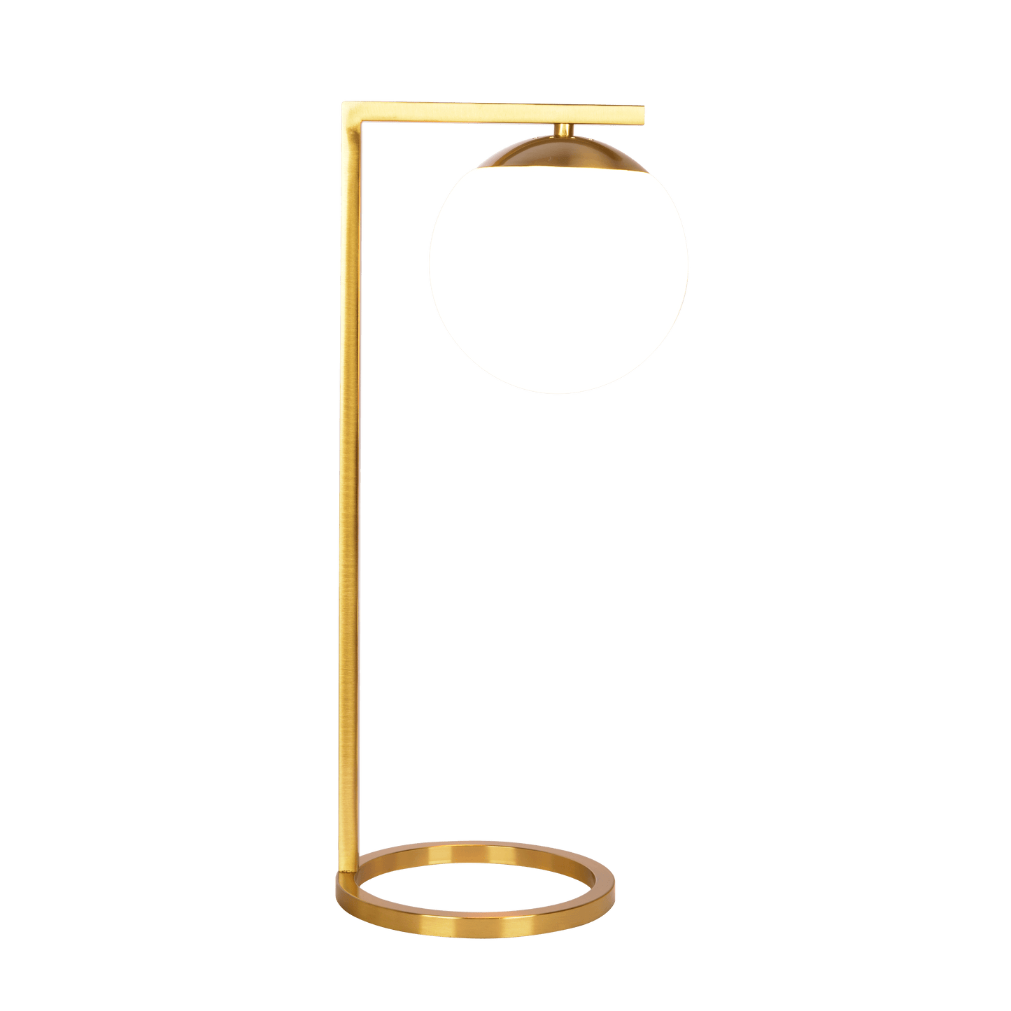 Velvet Globe Table Lamp White Opal Glass with Dimmer Switch Inline - West Lamp