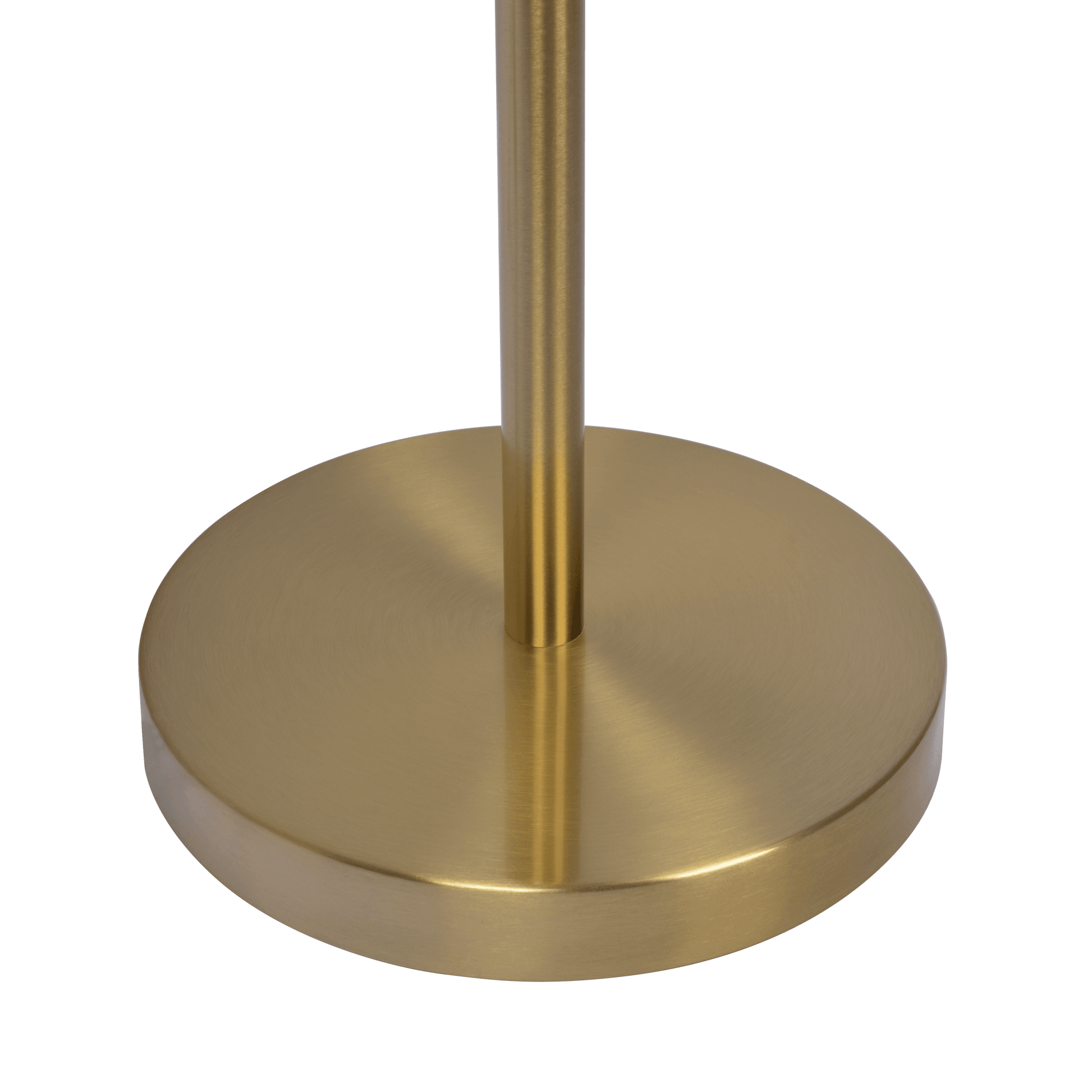 Verve Brassed Gold Floor Lamp with On/Off Switch Adjustable Led Round Base - West Lamp